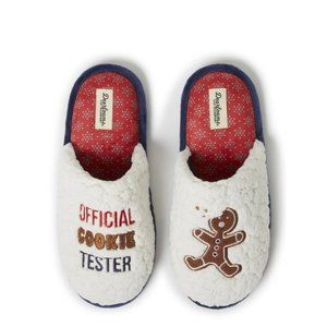 Dearfoams Cozy Comfort Official Cookie Tester Slippers Indoor/Outdoor Out‎ Soles
